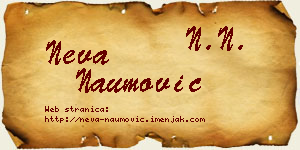 Neva Naumović vizit kartica